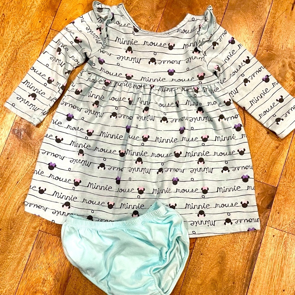 Minnie Mouse Baby Dress with Bloomers